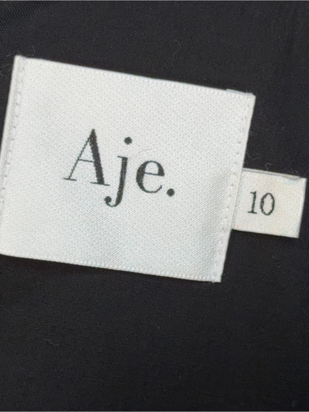 Aje Black Midi Dress with Puff Sleeves and Side Cutouts - Picture 9 of 10